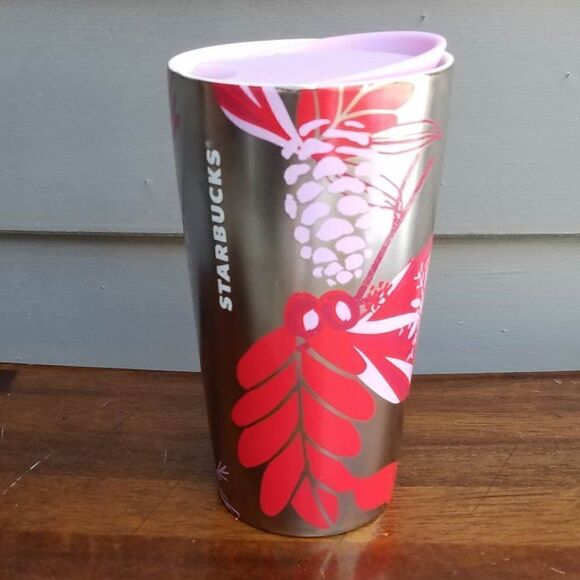 New Starbucks 2022 Ceramic Metallic Christmas Travel Tumbler - Picture 1 of 11